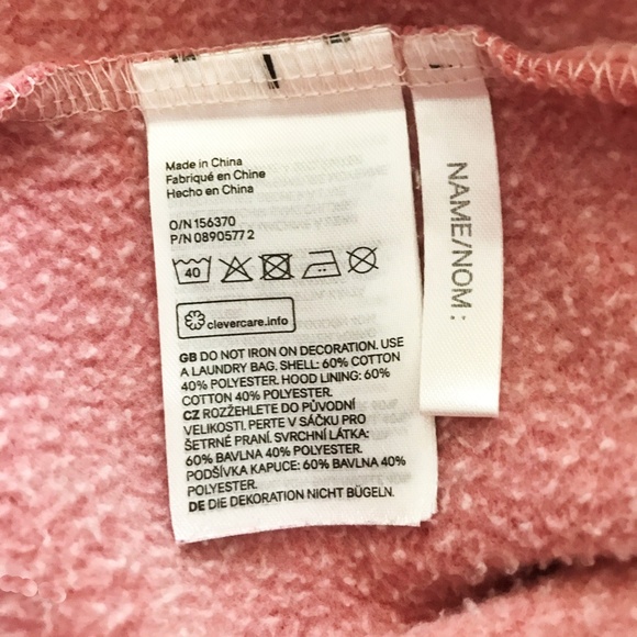 H&M Girl's Fleece Hoodie Size 12 - 14 - Picture 5 of 5